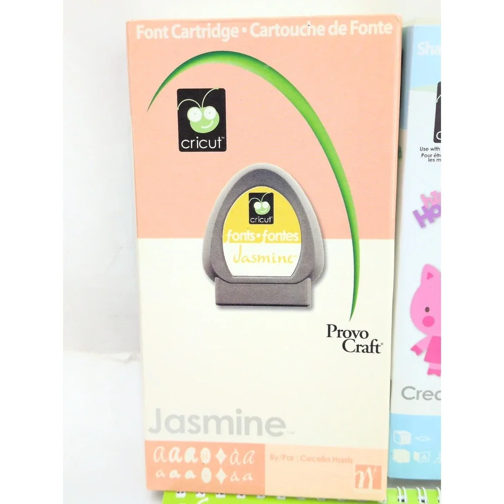 Cricut Provo Craft Cartridge Lot Beach Team Spirit Jasmine Font Flower Blades